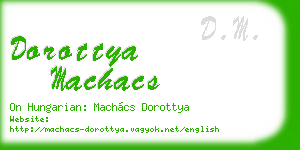 dorottya machacs business card