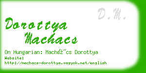 dorottya machacs business card